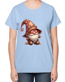 gnome with butterfly 15# - gnome-  Ladies T-Shirt