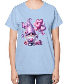 gnome with butterfly 19# - gnome-  Ladies T-Shirt