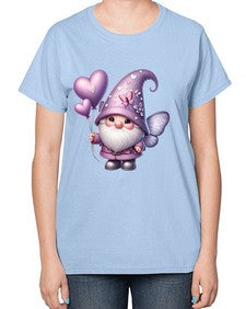 gnome with butterfly 25# - gnome-  Ladies T-Shirt