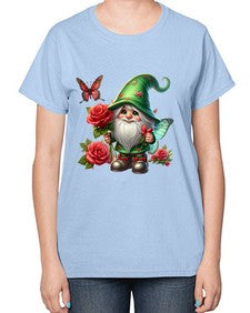 gnome with butterfly 26# - gnome-  Ladies T-Shirt