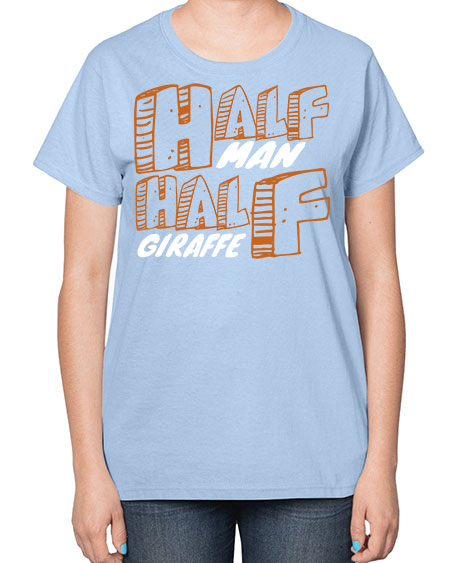 half man half giraffe - giraffee-  Ladies T-Shirt