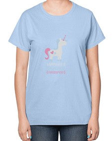 happiness is believing in unicorns 159# - unicorn-  Ladies T-Shirt