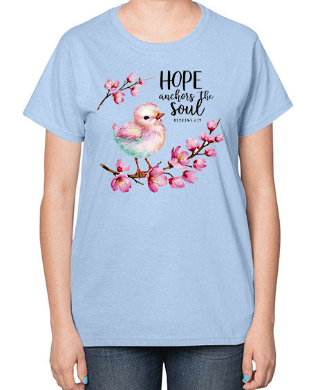 hope anchors the soul 41# - birds-  Ladies T-Shirt