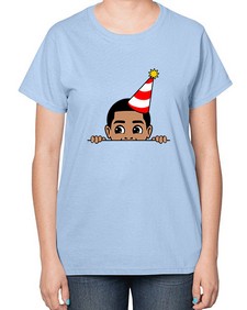 peekaboo afro birthday boy 21# - black boys or men-  Ladies T-Shirt