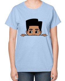 peekaboo boy 18# - black boys or men-  Ladies T-Shirt