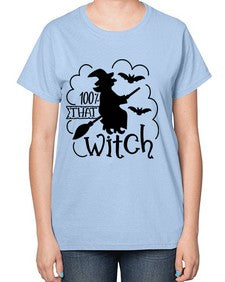 percent that witch 55# - witch-  Ladies T-Shirt