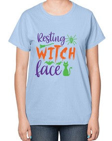 resting witch face 26# - witch-  Ladies T-Shirt