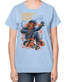 skate monkey ytbpr 1045# - art pop art-  Ladies T-Shirt