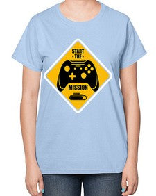 start the mission 152# - video games-  Ladies T-Shirt
