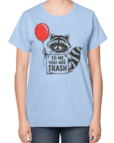 stay trashy with texture 65# - raccoon-  Ladies T-Shirt