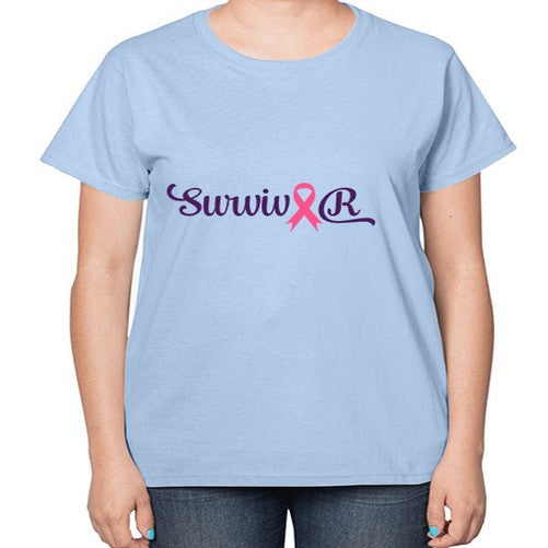 survivor 251# - breast cancer-  Ladies T-Shirt