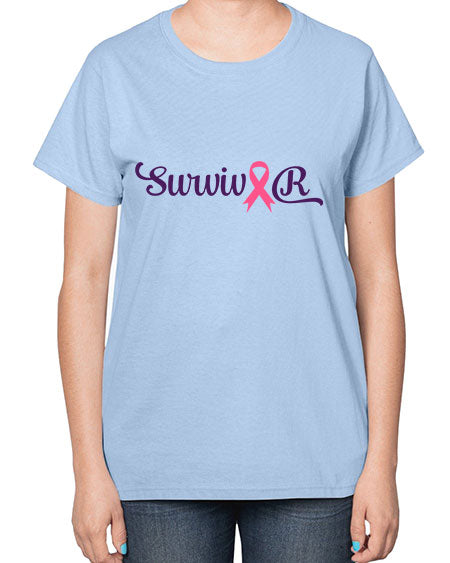 survivor Style 3# - breast cancer-  Ladies T-Shirt