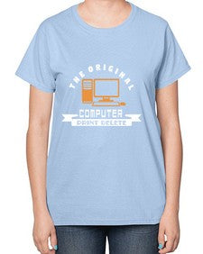 the original computer print delete 12# - computer-  Ladies T-Shirt