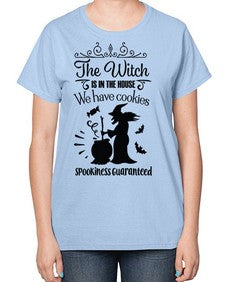 the witch is in the house sign 20# - witch-  Ladies T-Shirt
