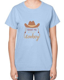 trust me im a cowboy 1191# - western-  Ladies T-Shirt