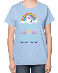 unicorn at heart 448# - unicorn-  Ladies T-Shirt