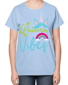 unicorn vibes 508# - unicorn-  Ladies T-Shirt