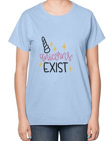 unicorns exist 537# - unicorn-  Ladies T-Shirt