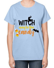 witchwaycandy 4# - witch-  Ladies T-Shirt