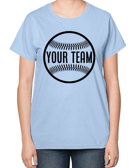 your team 2270# - softball-  Ladies T-Shirt