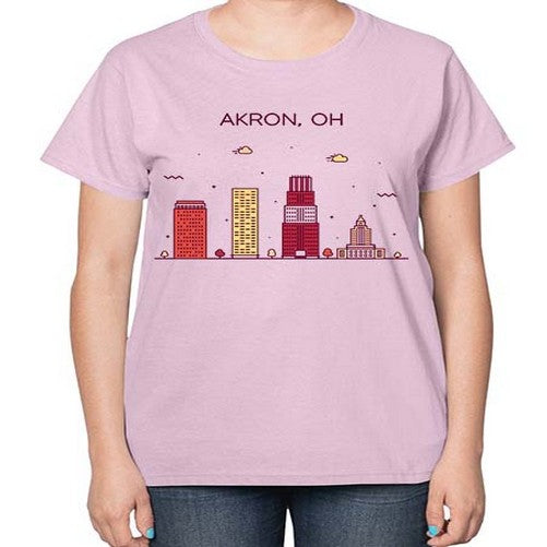 AkronOH 285# - cities-  Ladies T-Shirt