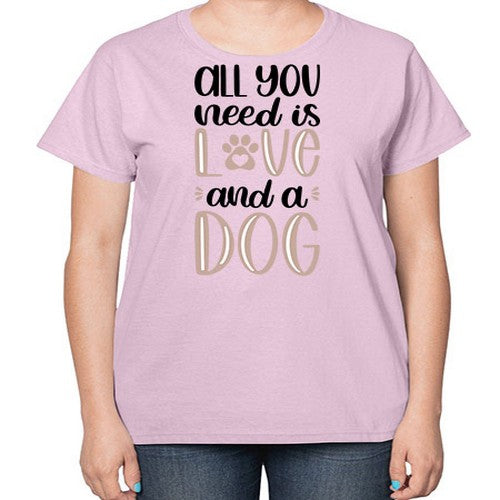 All You Need Is Love Style 36# - dogs-  Ladies T-Shirt