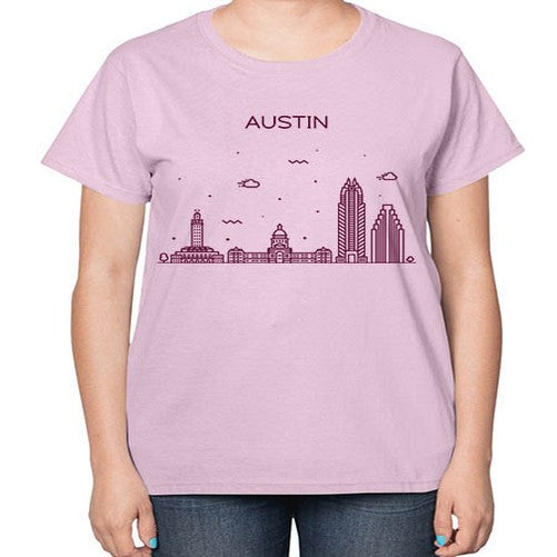 AustinTX 380# - cities-  Ladies T-Shirt