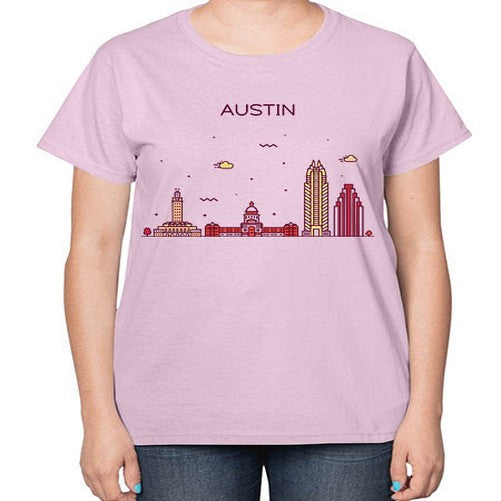 AustinTX 382# - cities-  Ladies T-Shirt
