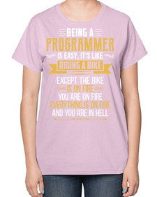 Being a Programmer 3# - computer-  Ladies T-Shirt
