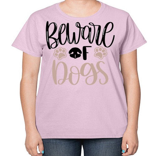 Beware Of Dogs Style 33# - dogs-  Ladies T-Shirt