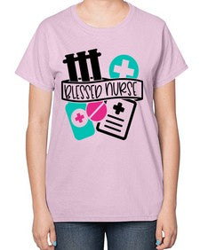 Blessed Nurse Style Style 627# - nurse-  Ladies T-Shirt