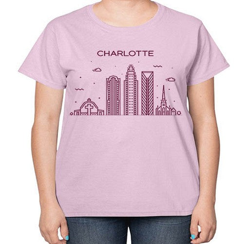 CharlotteNC 558# - cities-  Ladies T-Shirt