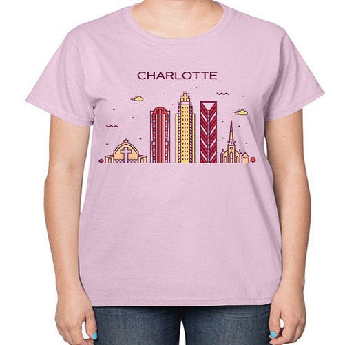 CharlotteNC 560# - cities-  Ladies T-Shirt