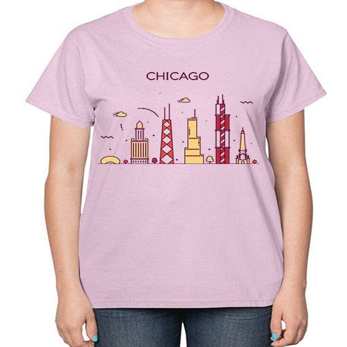 Chicago 572# - cities-  Ladies T-Shirt