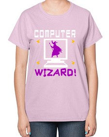 Computer wizard 52# - computer-  Ladies T-Shirt