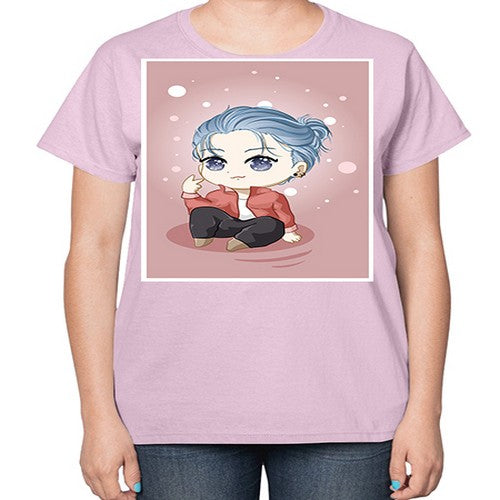 Cute little boy silver hair 78# - anime-  Ladies T-Shirt