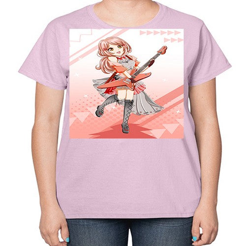 Cute rock star girl with guitar game 17# - anime-  Ladies T-Shirt