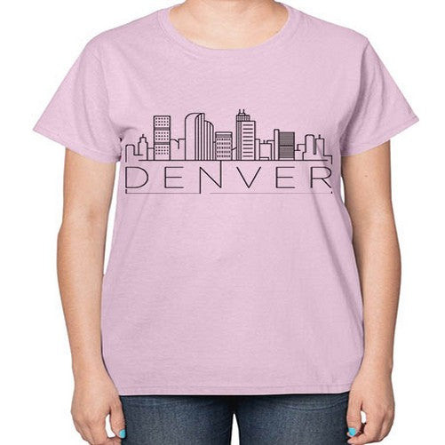 Denver Minimal Skyline 658# - cities-  Ladies T-Shirt
