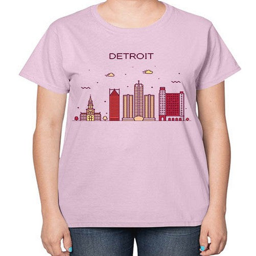 DetroitMI 665# - cities-  Ladies T-Shirt