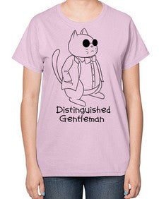 Distinguished Gentleman - cats-  Ladies T-Shirt