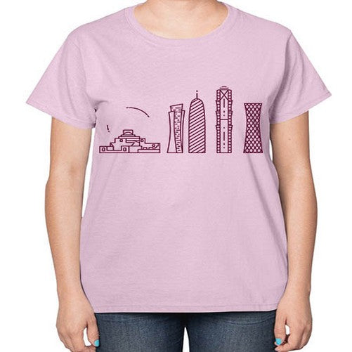 Doha 672# - cities-  Ladies T-Shirt