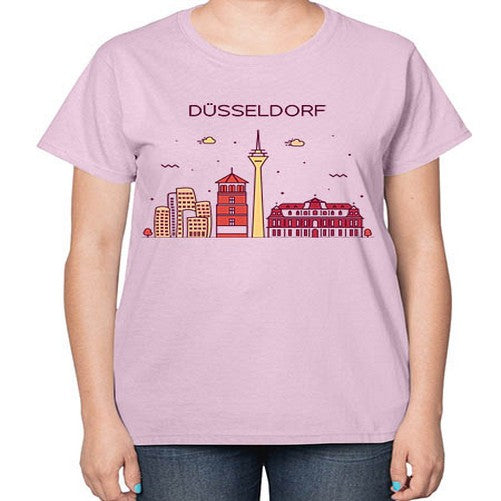 Dusseldorf 698# - cities-  Ladies T-Shirt