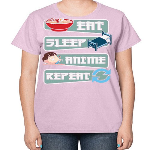 Eat Sleep Anime Repeat Anime Manga 227# - anime-  Ladies T-Shirt