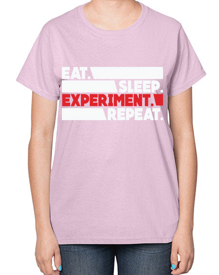 EatSleepExperimentRepeatScientistSkinite Scientist Skinite 274# - general science-  Ladies T-Shirt