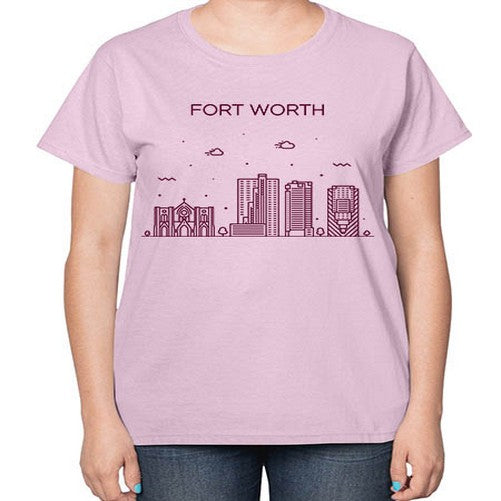 FortWorth 738# - cities-  Ladies T-Shirt