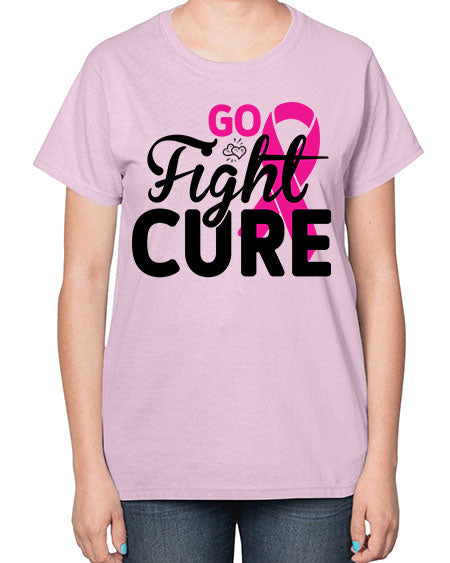 Go Fight Cure 23# - breast cancer-  Ladies T-Shirt