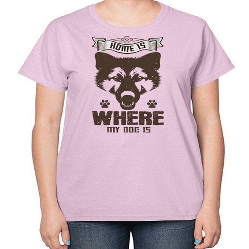 Home Is Where My Dog Is Style 202# - dogs-  Ladies T-Shirt