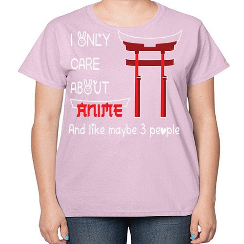 I Only Care About Anime Anime 240# - anime-  Ladies T-Shirt