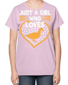 Just A Girl Who Loves Duck Style 34# - ducks-  Ladies T-Shirt
