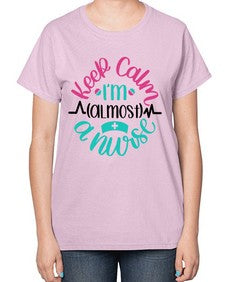 Keep Calm Im Almost Style Style 1027# - nurse-  Ladies T-Shirt